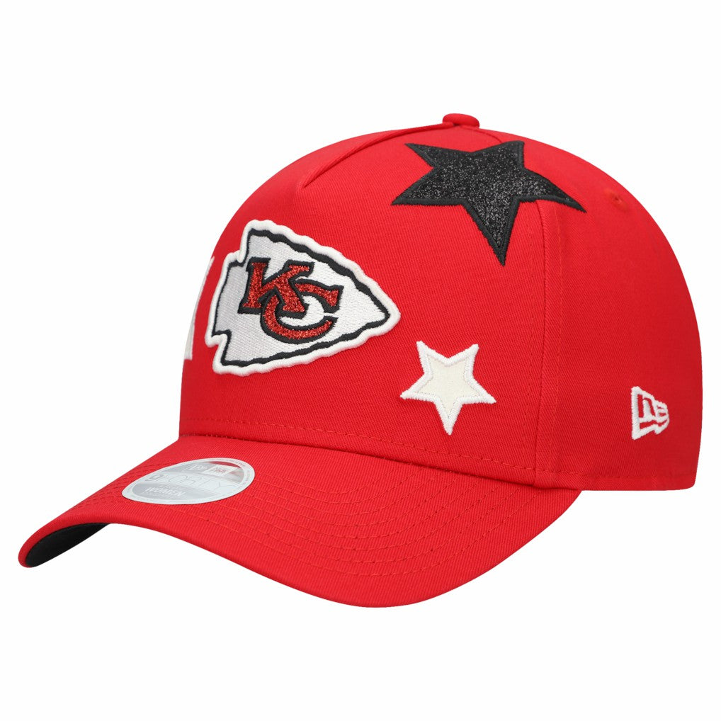 Kansas City Chiefs New Era Women's Stardom A-Frame 9FORTY Adjustable Hat Red