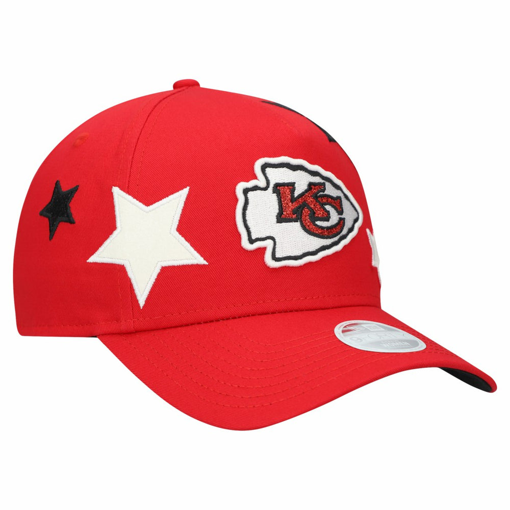Kansas City Chiefs New Era Women's Stardom A-Frame 9FORTY Adjustable Hat Red