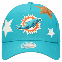 Miami Dolphins New Era Women's Stardom A-Frame 9FORTY Adjustable Hat Aqua