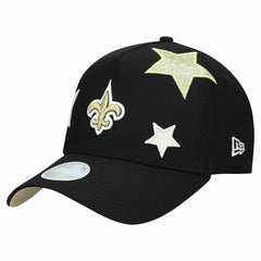 New Orleans Saints New Era Women's Stardom A-Frame 9FORTY Adjustable Hat Black