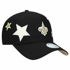 New Orleans Saints New Era Women's Stardom A-Frame 9FORTY Adjustable Hat Black