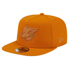Miami Dolphins New Era Color Pack A-Frame 9FIFTY Snapback Hat Brown