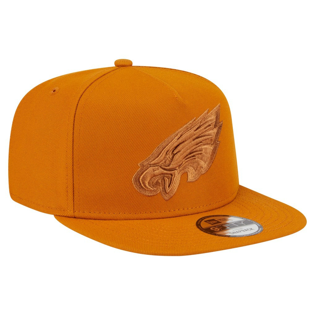 Philadelphia Eagles New Era Color Pack A-Frame 9FIFTY Snapback Hat Brown