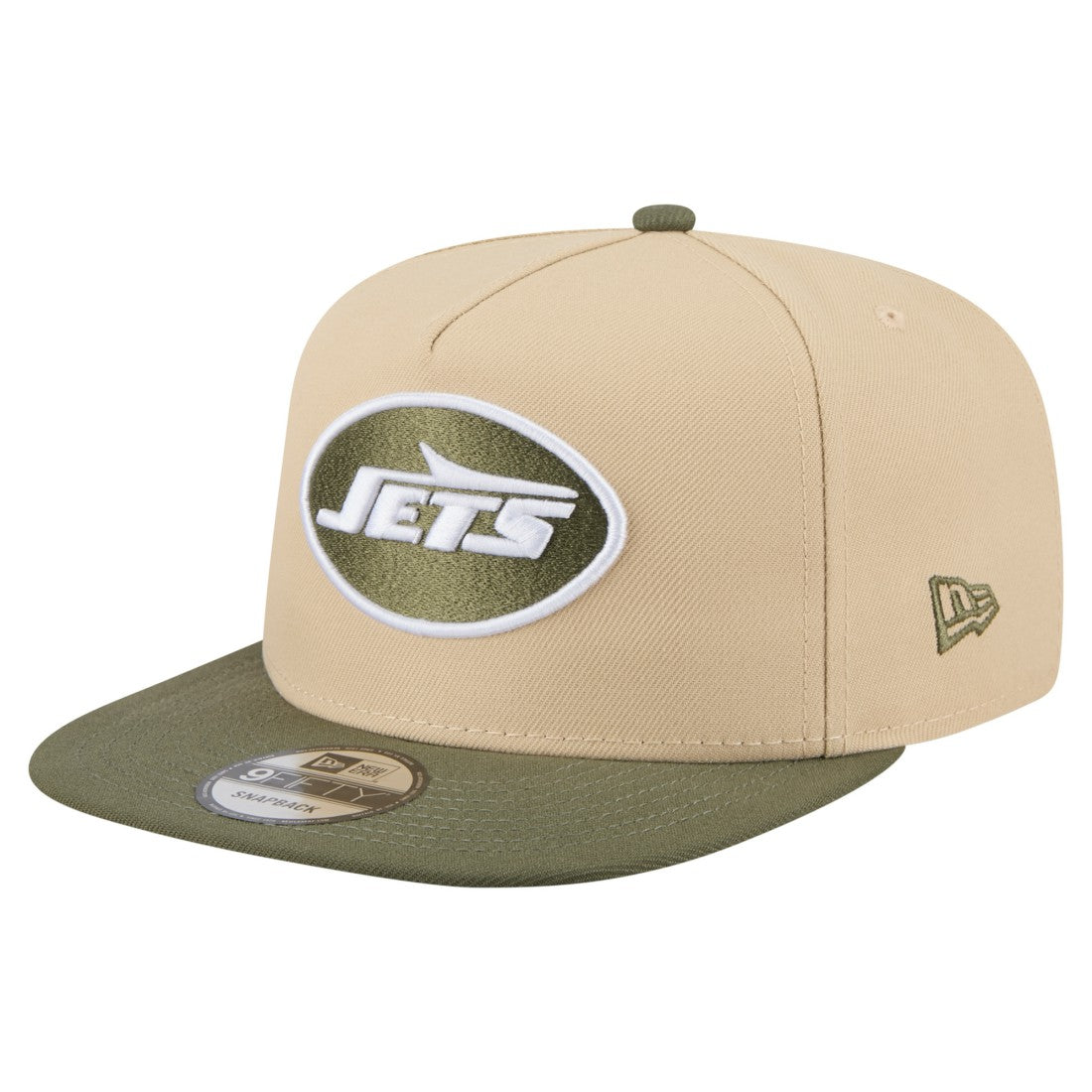 New York Jets New Era Color Pack A-Frame 9FIFTY Snapback Hat Khaki/Olive