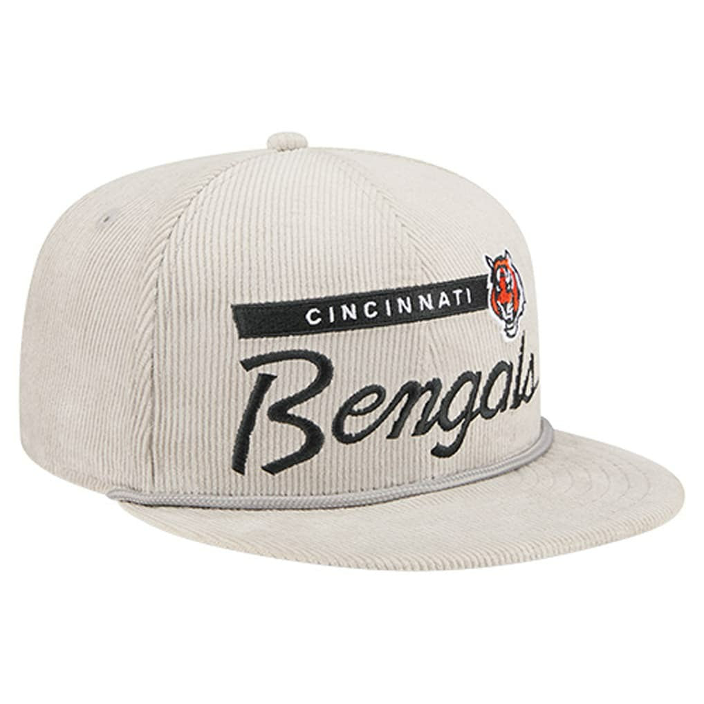 Cincinnati Bengals New Era Cord Rope Corduroy 9FIFTY Snapback Hat Gray