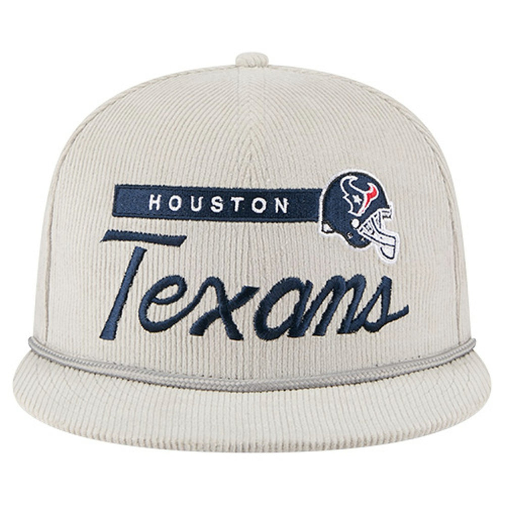 Houston Texans New Era Cord Rope Corduroy 9FIFTY Snapback Hat Gray