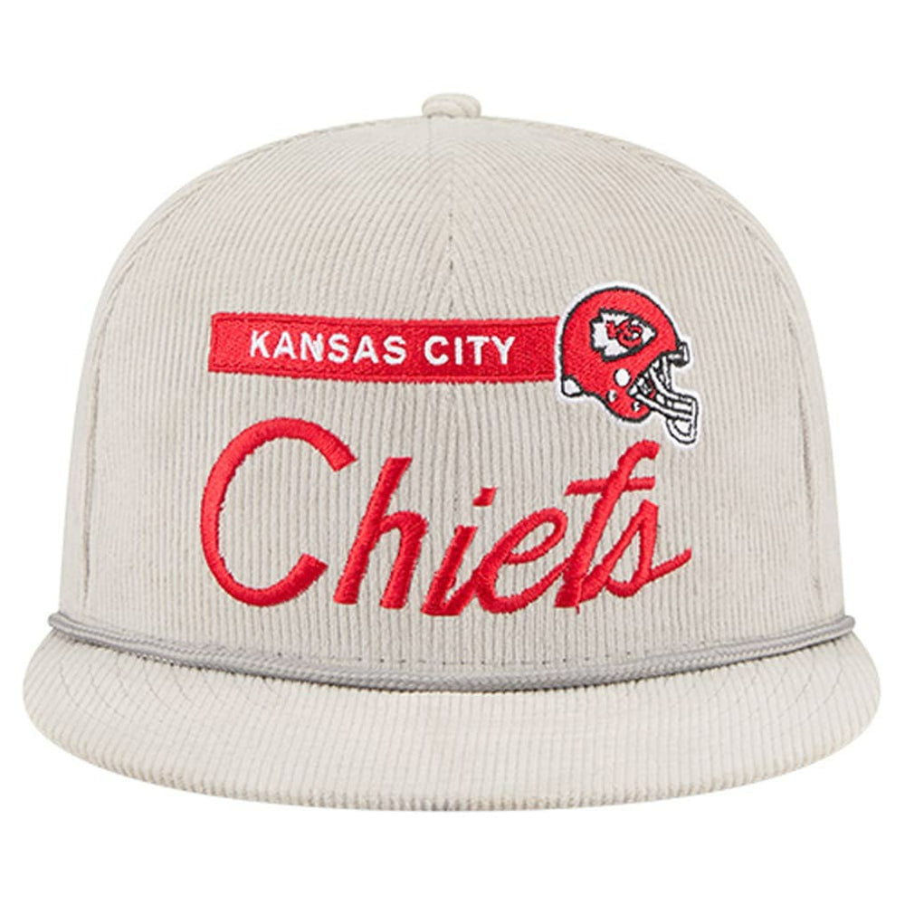 Kansas City Chiefs New Era Cord Rope Corduroy 9FIFTY Snapback Hat Gray