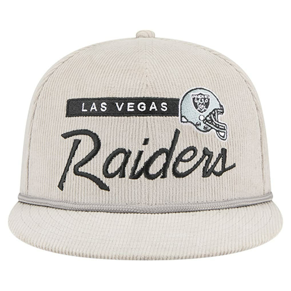 Las Vegas Raiders New Era Cord Rope Corduroy 9FIFTY Snapback Hat Gray