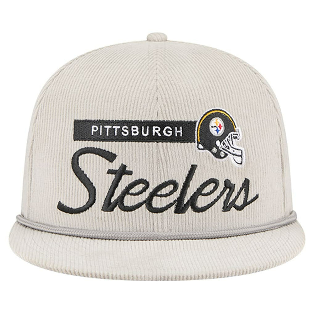 Pittsburgh Steelers New Era Cord Rope Corduroy 9FIFTY Snapback Hat Gray