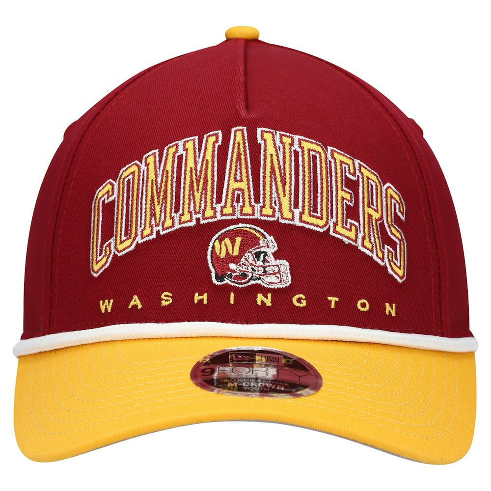 Washington Commanders New Era Youth Arch COOLERA 9FORTY A-Frame Adjustable Hat Burgundy/Gold