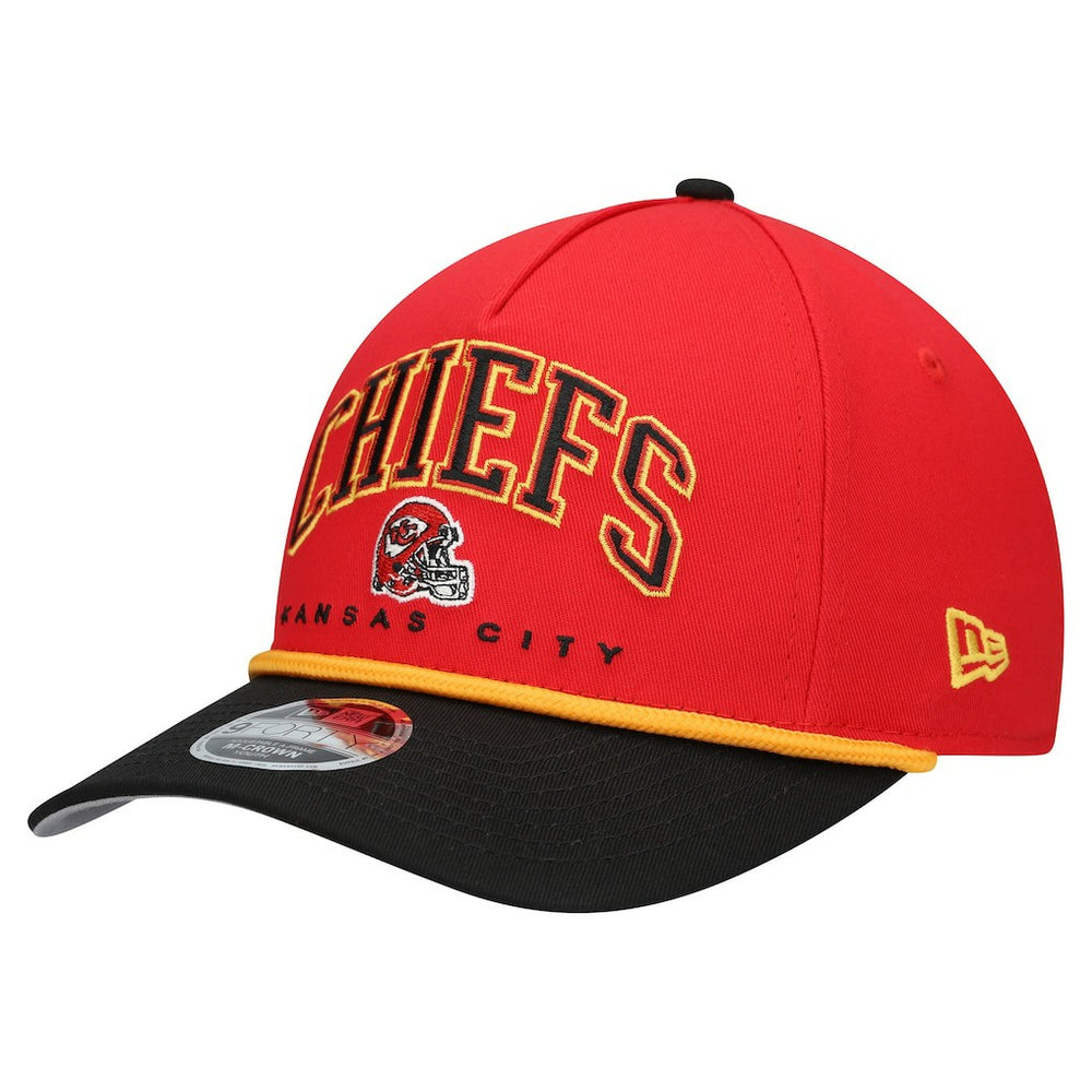 Kansas City Chiefs New Era Youth Arch COOLERA 9FORTY A-Frame Adjustable Hat Red/Black