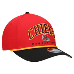 Kansas City Chiefs New Era Youth Arch COOLERA 9FORTY A-Frame Adjustable Hat Red/Black