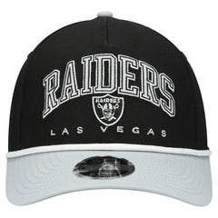 Las Vegas Raiders New Era Youth Arch COOLERA 9FORTY A-Frame Adjustable Hat Black/Silver