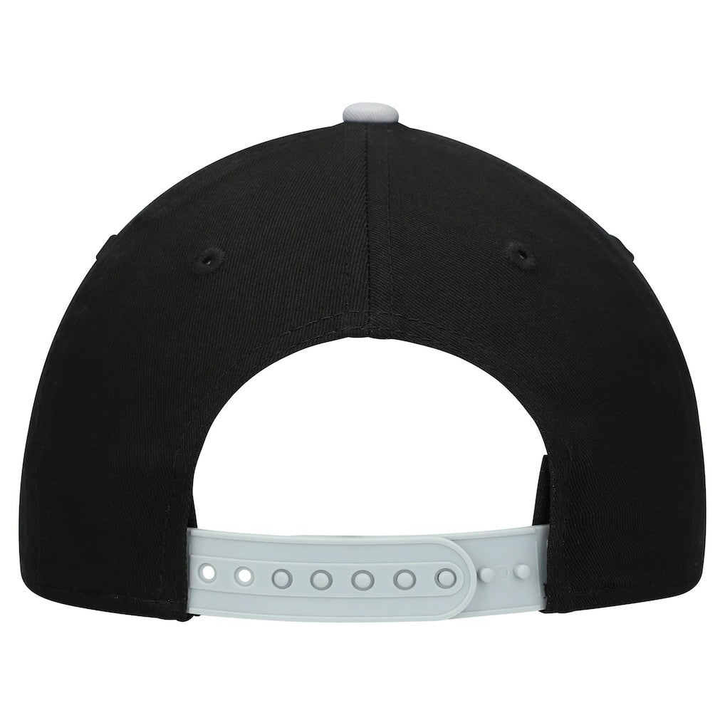 Las Vegas Raiders New Era Youth Arch COOLERA 9FORTY A-Frame Adjustable Hat Black/Silver