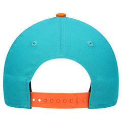 Miami Dolphins New Era Youth Arch COOLERA 9FORTY A-Frame Adjustable Hat Aqua/Orange