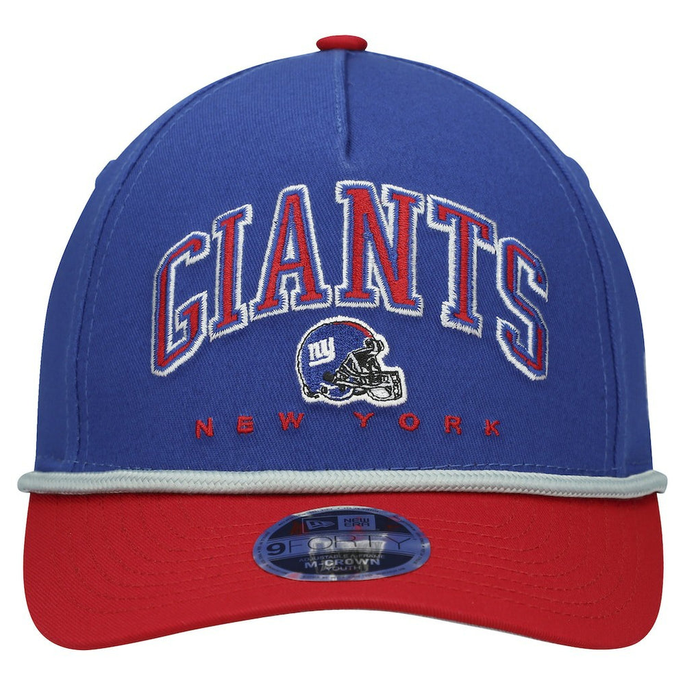New York Giants New Era Youth Arch COOLERA 9FORTY A-Frame Adjustable Hat Royal/Red