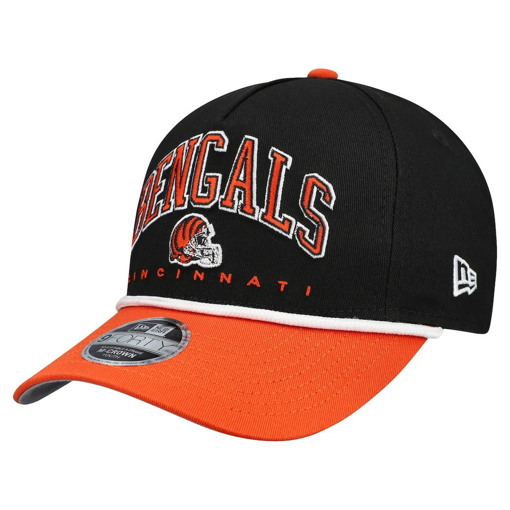 Cincinnati Bengals New Era Youth Arch COOLERA 9FORTY A-Frame Adjustable Hat Black/Orange
