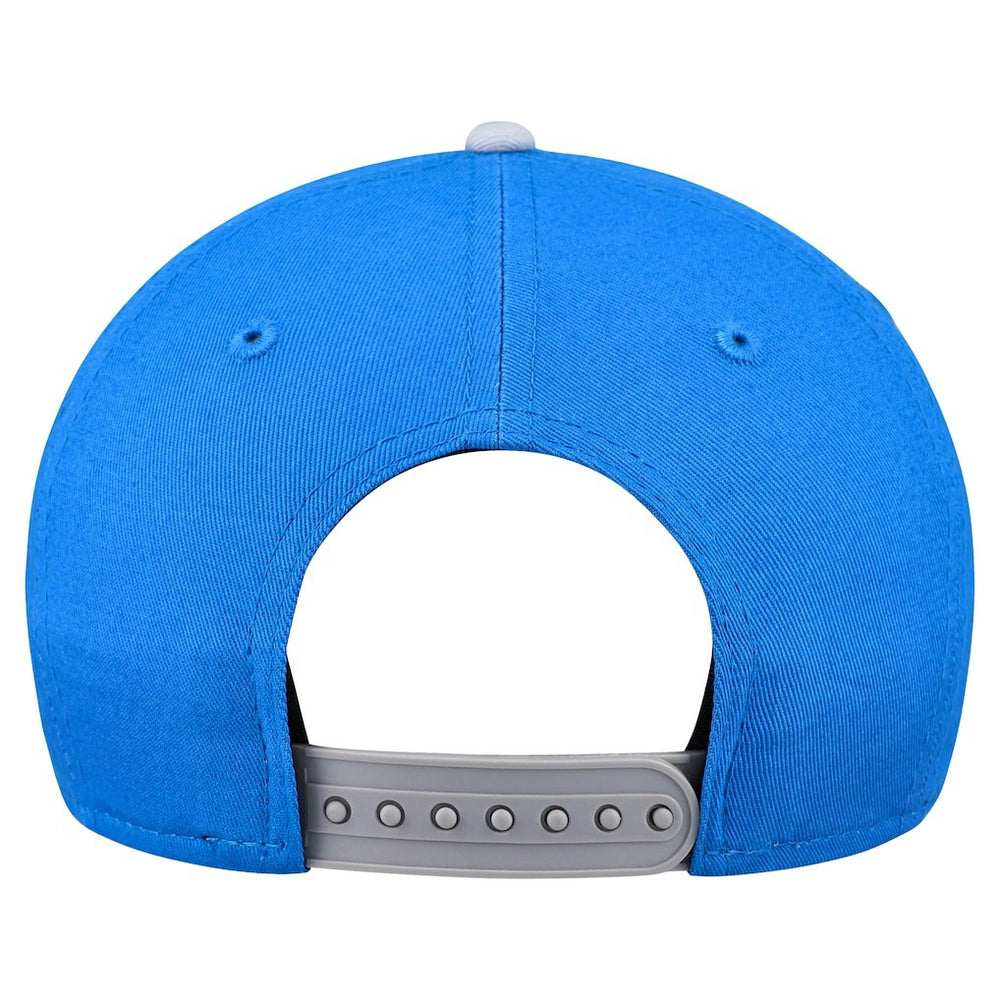 Detroit Lions New Era Youth Arch COOLERA 9FORTY A-Frame Adjustable Hat Blue/Gray