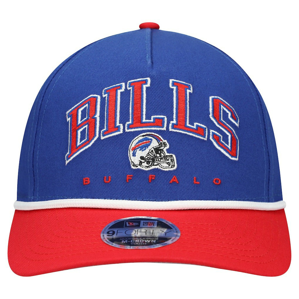 Buffalo Bills New Era Youth Arch COOLERA 9FORTY A-Frame Adjustable Hat Royal/Red