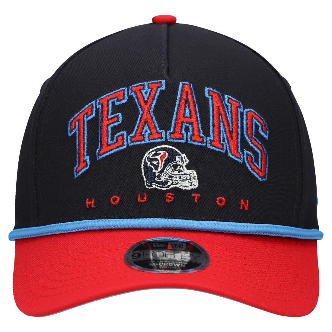 Houston Texans New Era Youth Arch COOLERA 9FORTY A-Frame Adjustable Hat Navy/Red