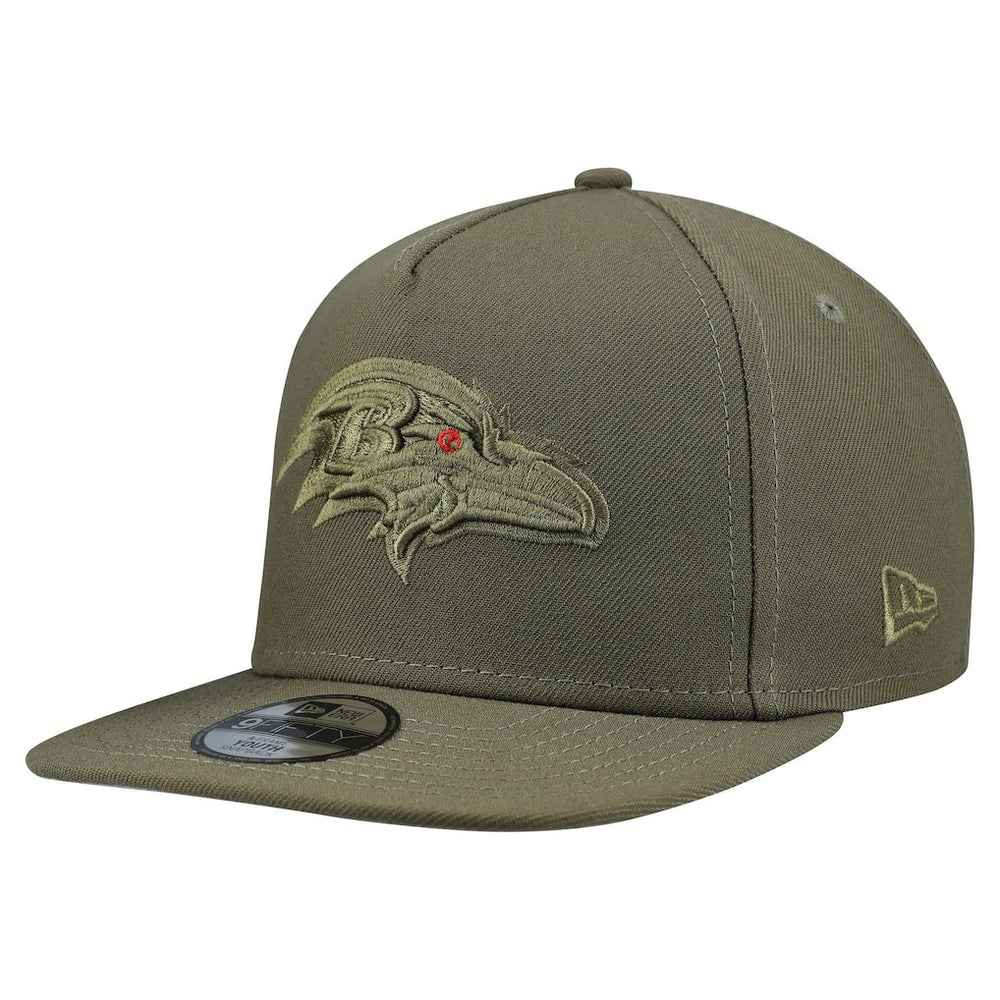 Baltimore Ravens New Era Youth Color Pack A-Frame 9FIFTY Snapback Hat Olive