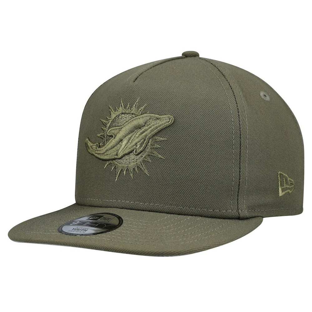 Miami Dolphins New Era Youth Color Pack A-Frame 9FIFTY Snapback Hat Olive
