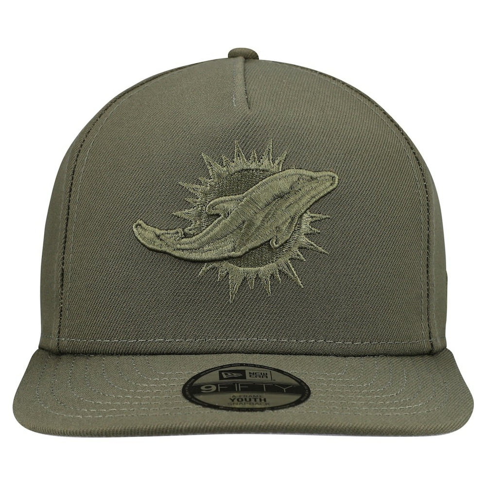 Miami Dolphins New Era Youth Color Pack A-Frame 9FIFTY Snapback Hat Olive