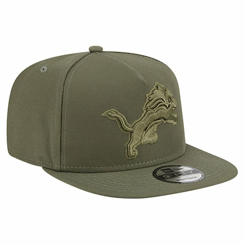 Detroit Lions New Era Youth Color Pack A-Frame 9FIFTY Snapback Hat Olive