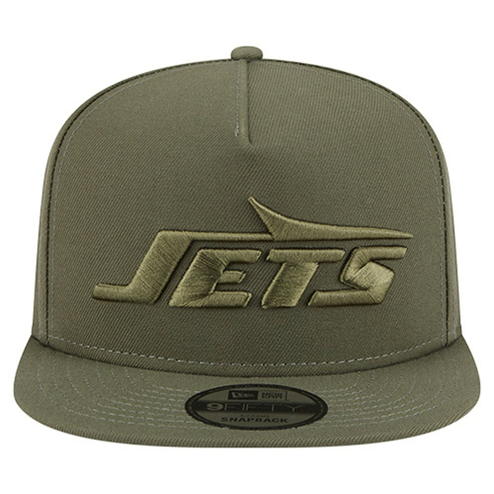 New York Jets New Era Youth Color Pack A-Frame 9FIFTY Snapback Hat Olive