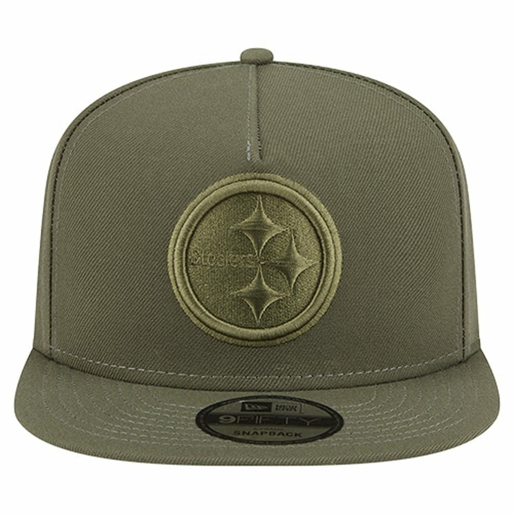 Pittsburgh Steelers New Era Youth Color Pack A-Frame 9FIFTY Snapback Hat Olive