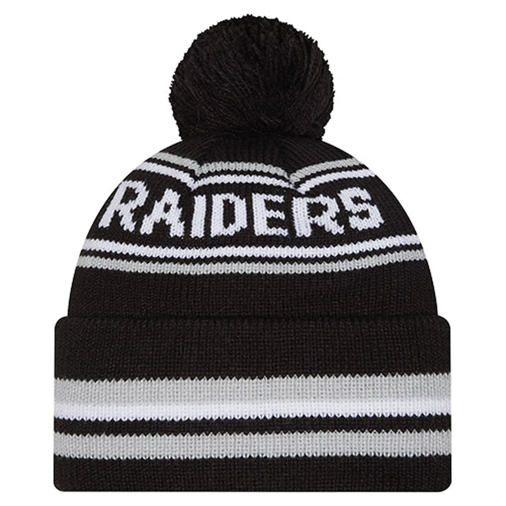 Las Vegas Raiders New Era Youth Classic Cuffed Knit Hat with Pom Black