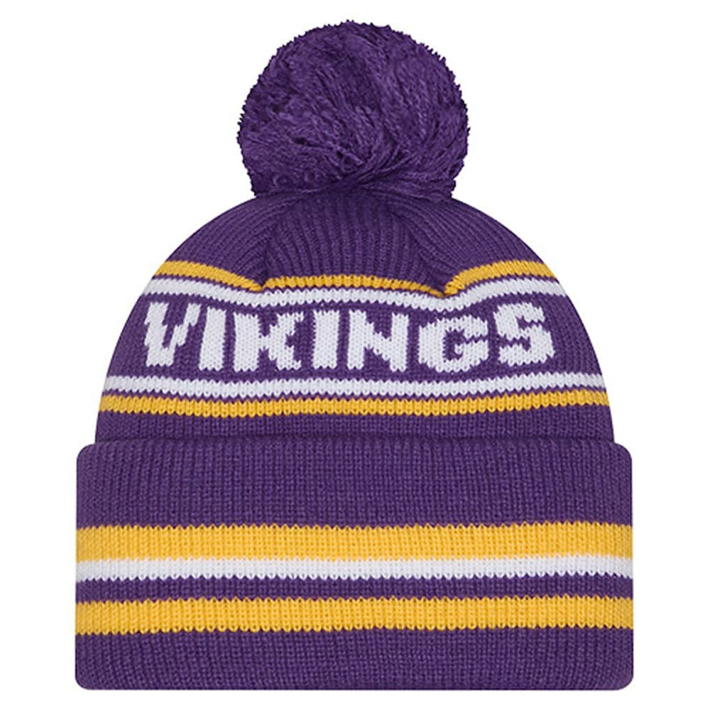 Minnesota Vikings New Era Youth Classic Cuffed Knit Hat with Pom Purple