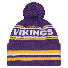 Minnesota Vikings New Era Youth Classic Cuffed Knit Hat with Pom Purple