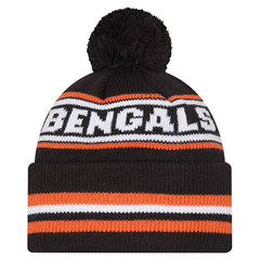 Cincinnati Bengals New Era Youth Classic Cuffed Knit Hat with Pom Black