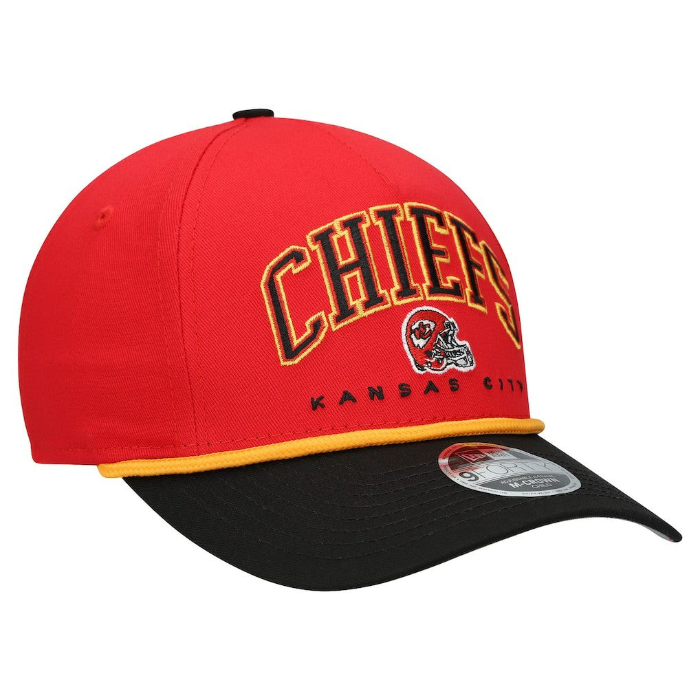 Kansas City Chiefs New Era Preschool Arch COOLERA 9FORTY A-Frame M-Crown Adjustable Hat Red/Black