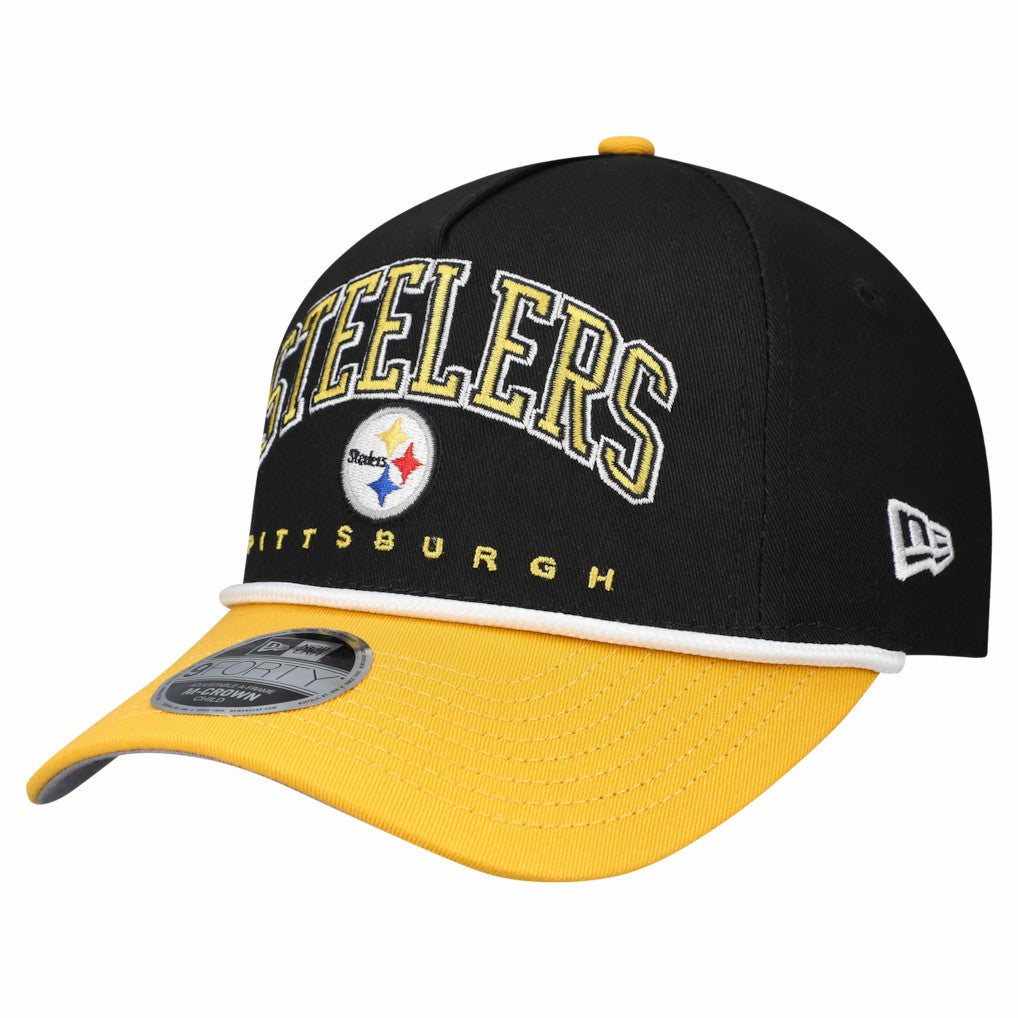 Pittsburgh Steelers New Era Preschool Arch COOLERA 9FORTY A-Frame M-Crown Adjustable Hat Black/Gold