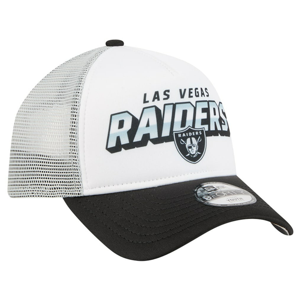 Las Vegas Raiders New Era Preschool 9FORTY A-Frame Adjustable Hat White