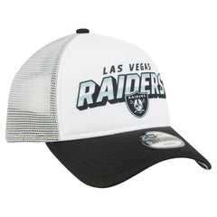 Las Vegas Raiders New Era Preschool 9FORTY A-Frame Adjustable Hat White