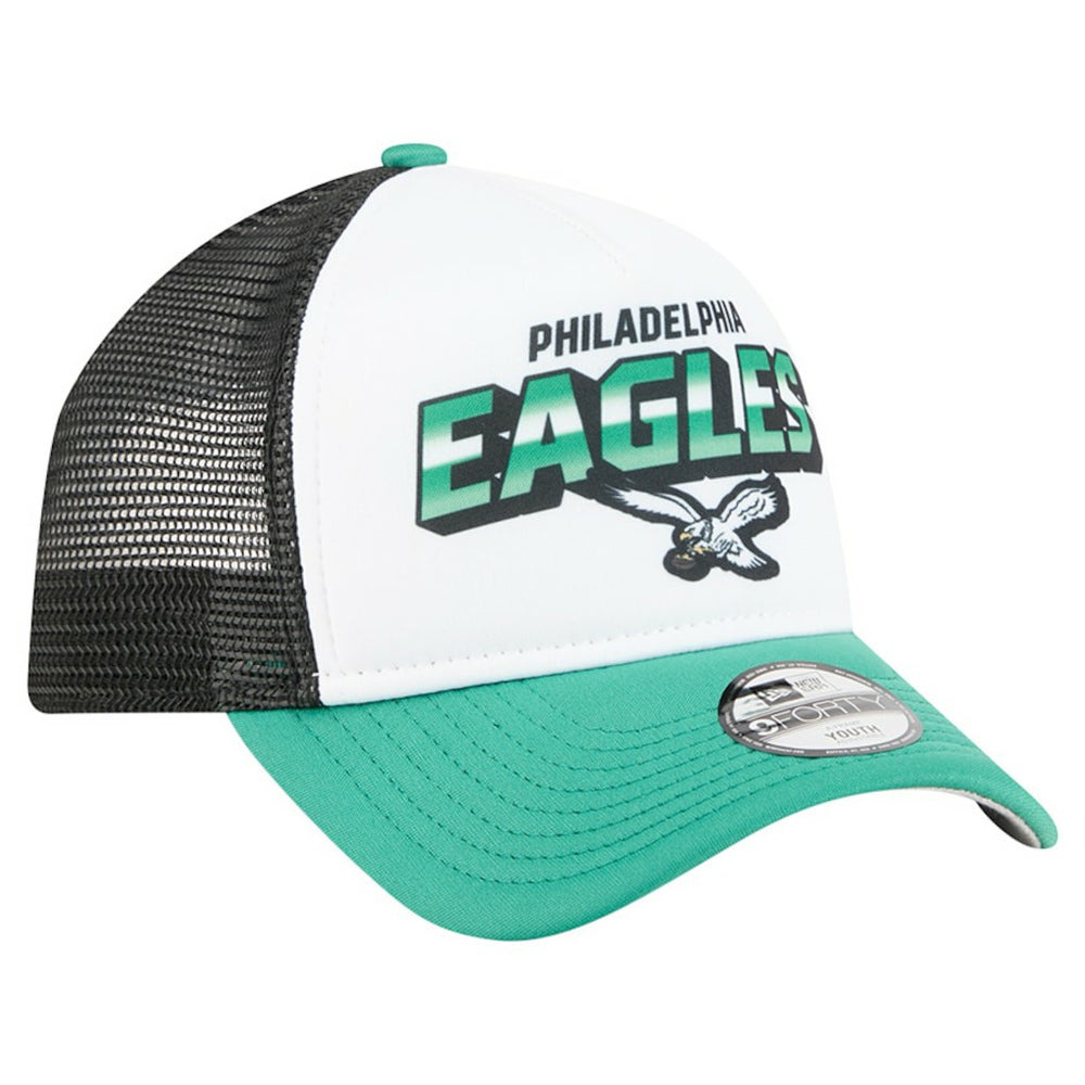 Philadelphia Eagles New Era Preschool 9FORTY A-Frame Adjustable Hat White