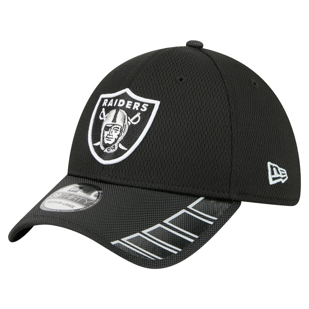 Las Vegas Raiders New Era Visor Hit 39THIRTY Flex Hat Black