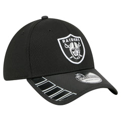 Las Vegas Raiders New Era Visor Hit 39THIRTY Flex Hat Black