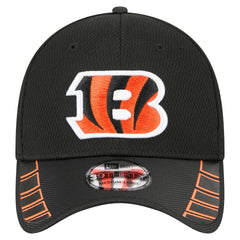 Cincinnati Bengals New Era Visor Hit 39THIRTY Flex Hat Black
