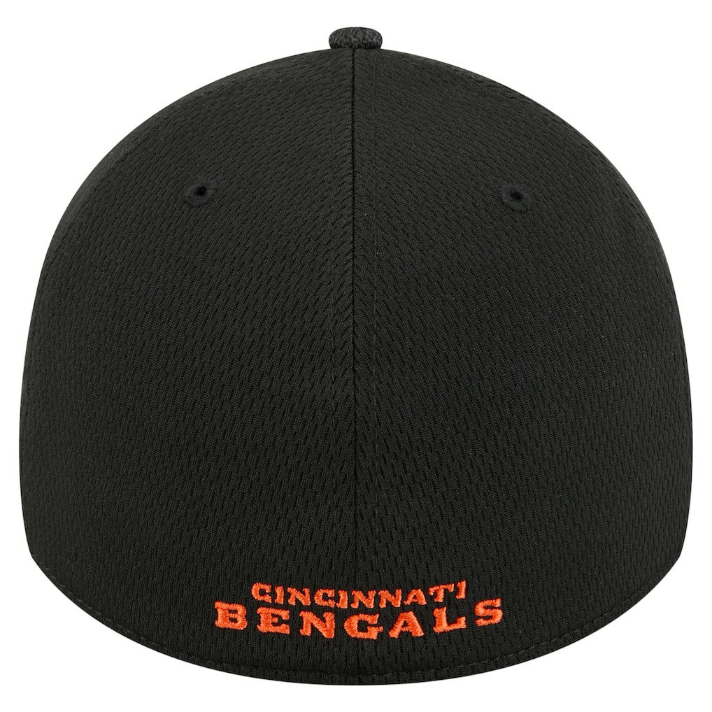 Cincinnati Bengals New Era Visor Hit 39THIRTY Flex Hat Black