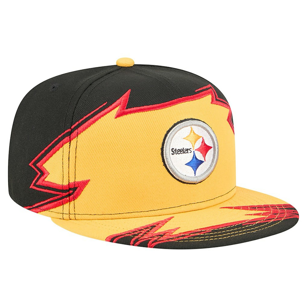 Pittsburgh Steelers New Era Break 59FIFTY Fitted Hat Black/Gold