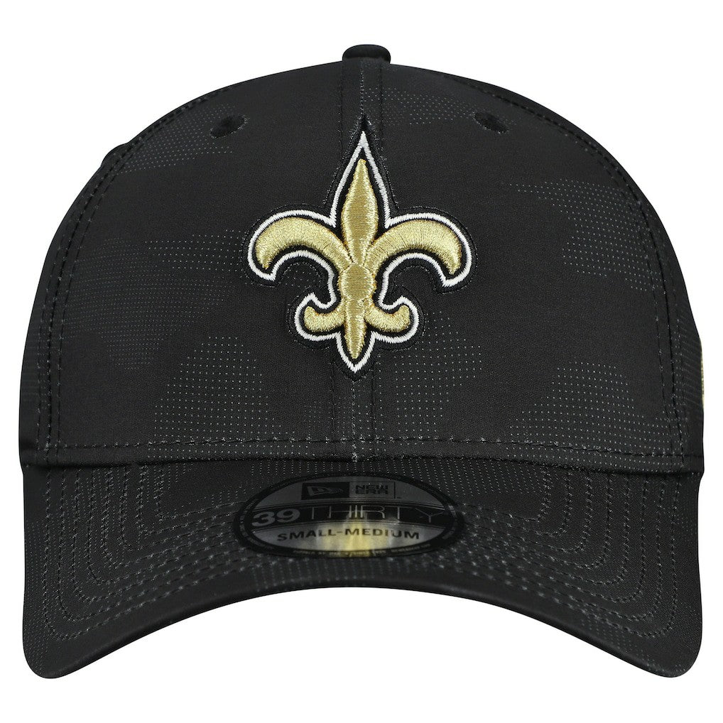 New Orleans Saints New Era Tonal Camo 39THIRTY Stretch Fit Hat Black