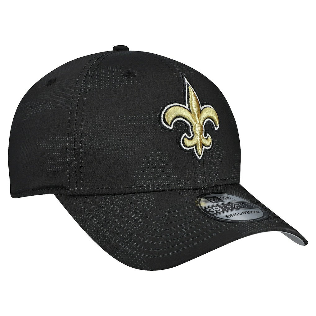 New Orleans Saints New Era Tonal Camo 39THIRTY Stretch Fit Hat Black