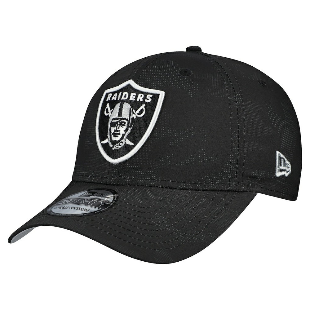 Las Vegas Raiders New Era Tonal Camo 39THIRTY Stretch Fit Hat Black