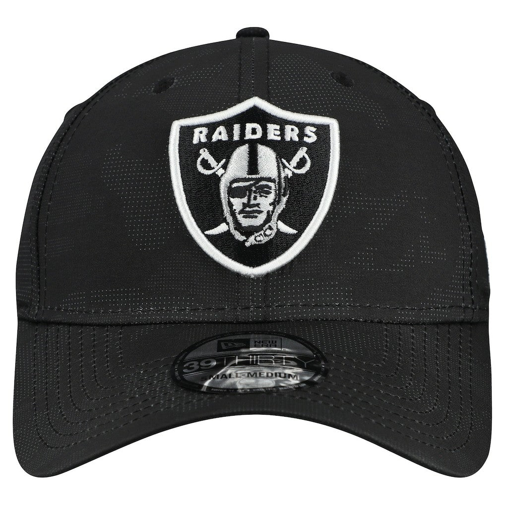 Las Vegas Raiders New Era Tonal Camo 39THIRTY Stretch Fit Hat Black