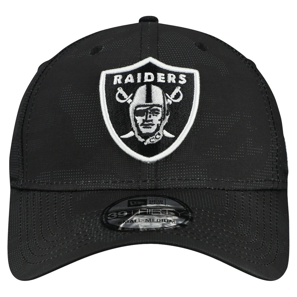Las Vegas Raiders New Era Tonal Camo 39THIRTY Stretch Fit Hat Black