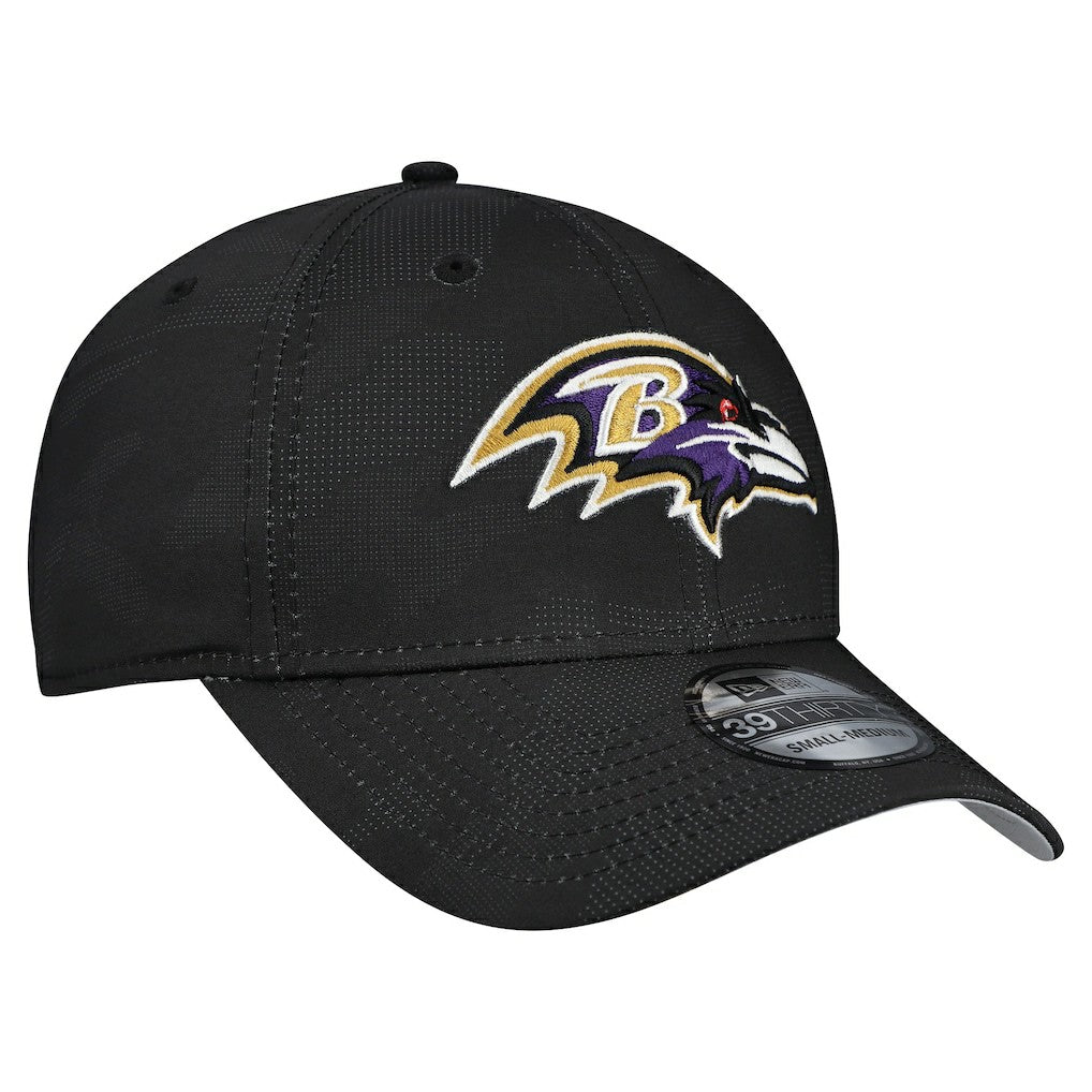 Baltimore Ravens New Era Tonal Camo 39THIRTY Stretch Fit Hat Black